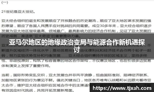 亚马尔地区的地缘政治变局与能源合作新机遇探讨